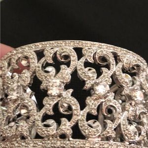 NADRI Ornate Crystal Bracelet Cuff